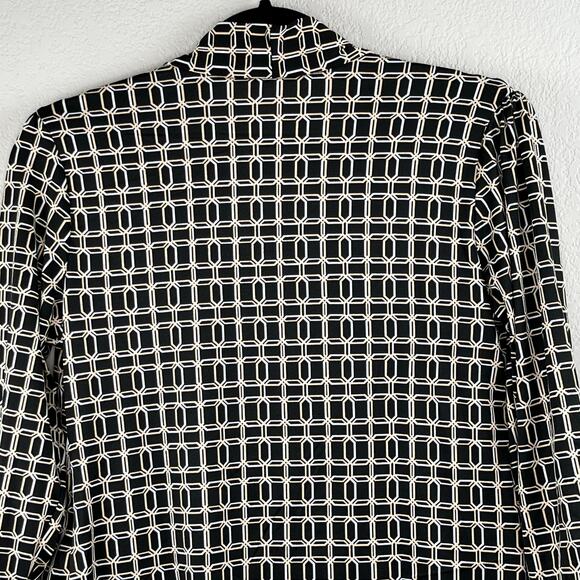 NY Collection 3/4 Sleeve Blouse Jacket Combo x Necklace Black Petite Small NWT - Picture 9 of 16
